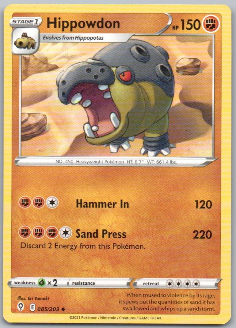 Hippowdon 085 Normal Fighting Card - Evolving Skies