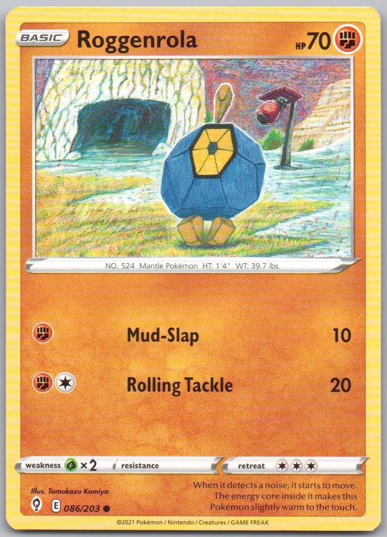 Roggenrola 086 Normal Fighting Card - Evolving Skies