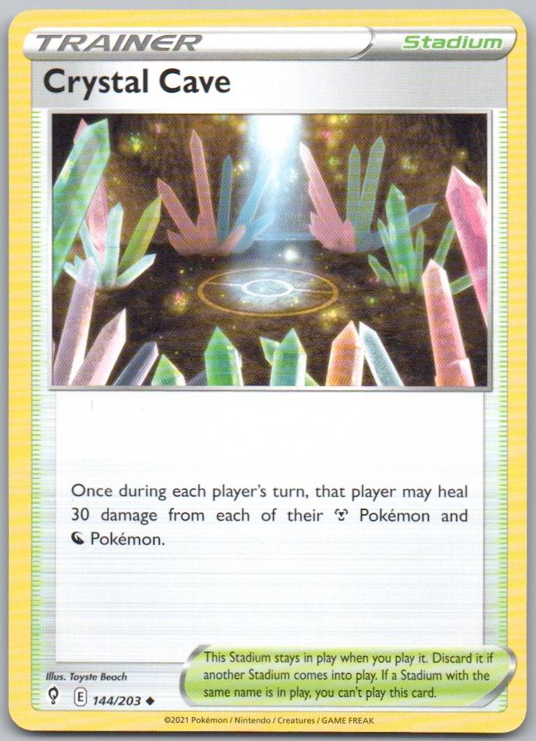 Crystal Cave 144 Normal Trainer Card - Evolving Skies
