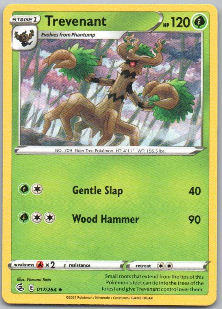 Trevenant 017 Normal Grass Card - Fusion Strike
