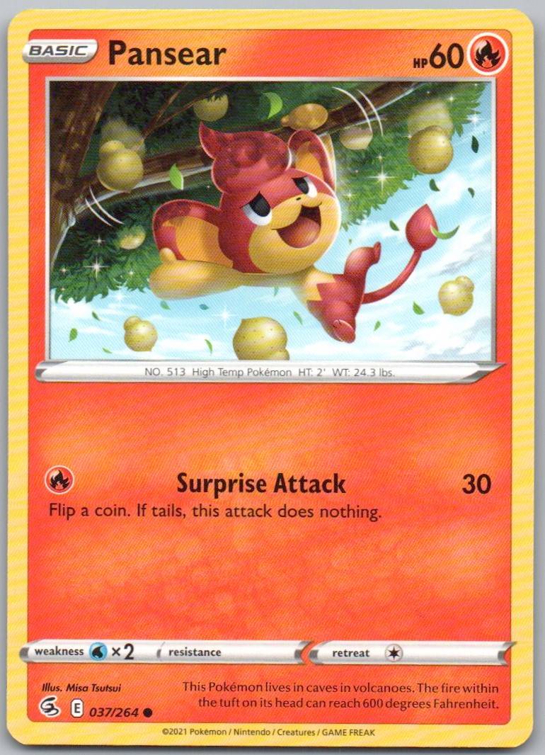 Pansear 037 Normal Fire Card - Fusion Strike