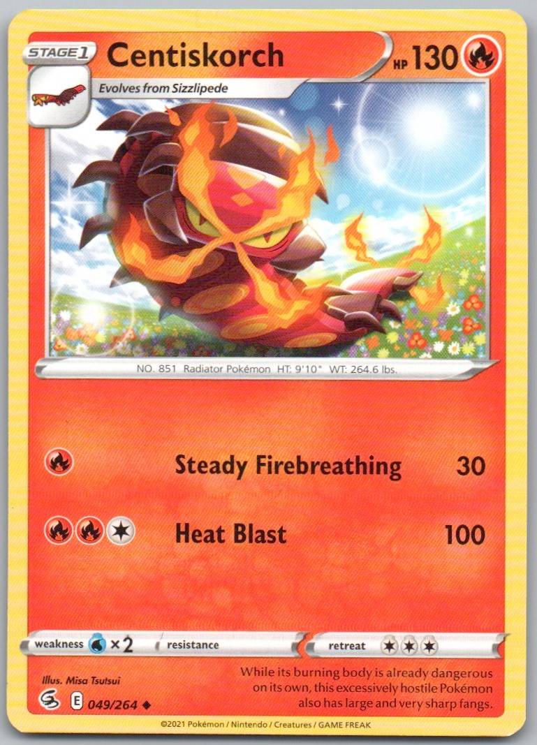 Centiskorch 049 Normal Fire Card - Fusion Strike