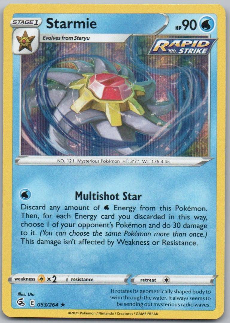 Starmie 053 Normal Water Card - Fusion Strike