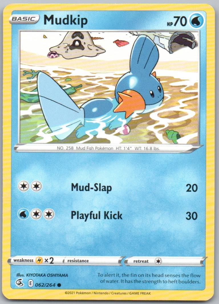 Mudkip 062 Normal Water Card - Fusion Strike