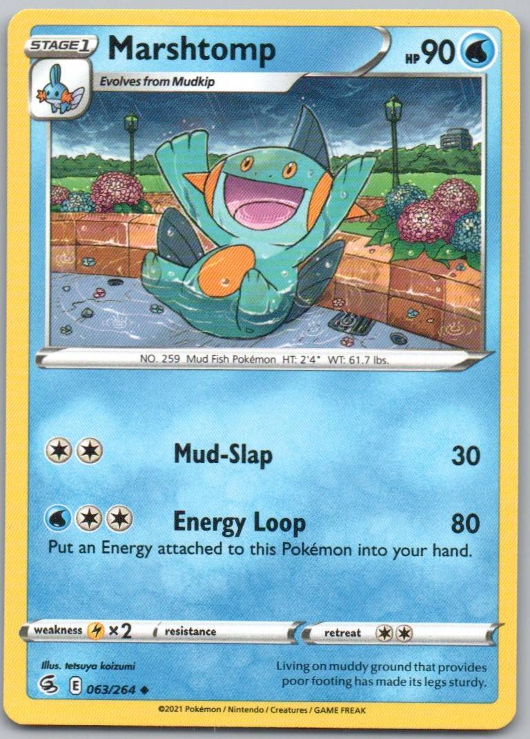 Marshtomp 063 Normal Water Card - Fusion Strike