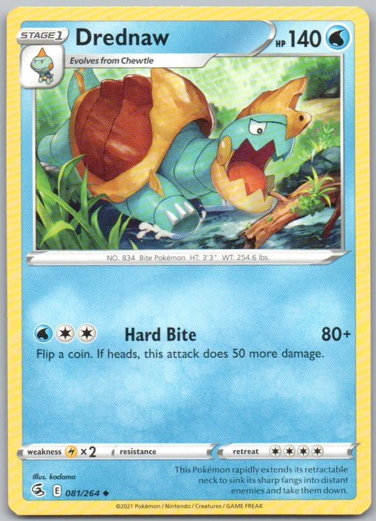 Drednaw 081 Normal Water Card - Fusion Strike