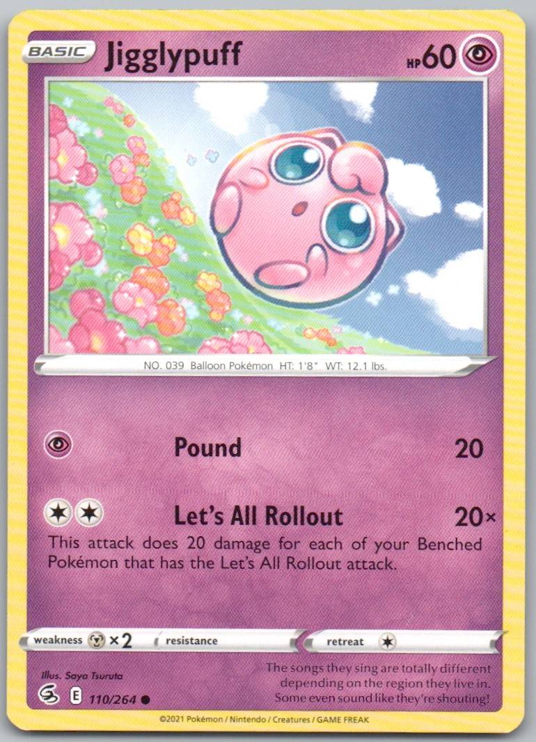 Jigglypuff 110 Normal Psychic Card - Fusion Strike