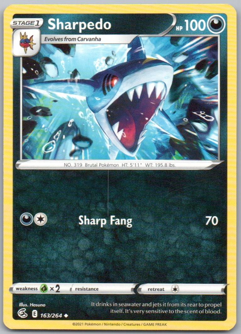 Sharpedo 163 Normal Darkness Card - Fusion Strike