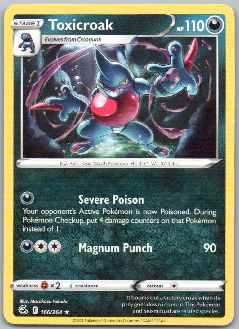 Toxicroak 166 Normal Darkness Card - Fusion Strike