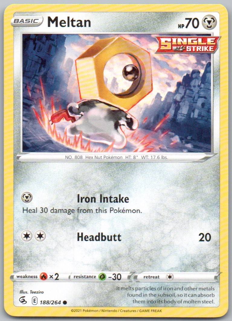 Meltan 188 Normal Steel Card - Fusion Strike