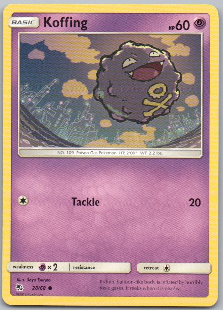 Koffing 028 Normal Psychic Card - Hidden Fates