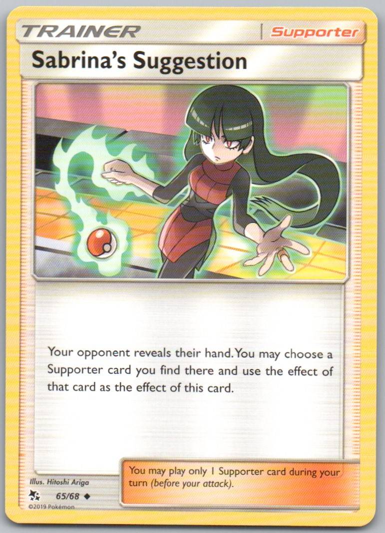 Sabrina's Suggestion 065 Normal Trainer Card - Hidden Fates
