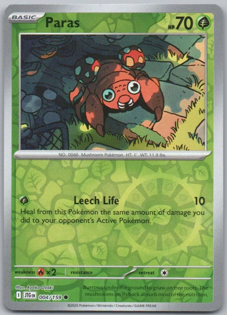 Paras 004 Reverse Holo Grass Card - Journey Together