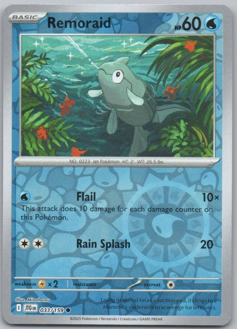 Remoraid 033 Reverse Holo Water Card - Journey Together