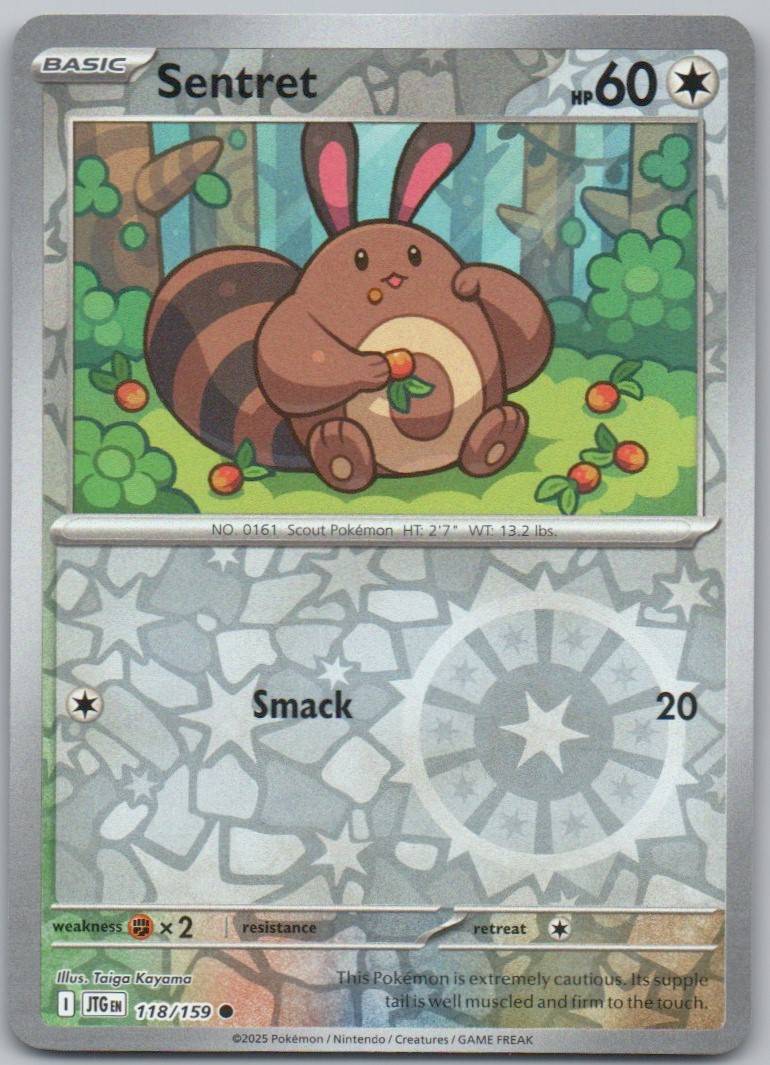 Sentret 118 Reverse Holo Colorless Card - Journey Together