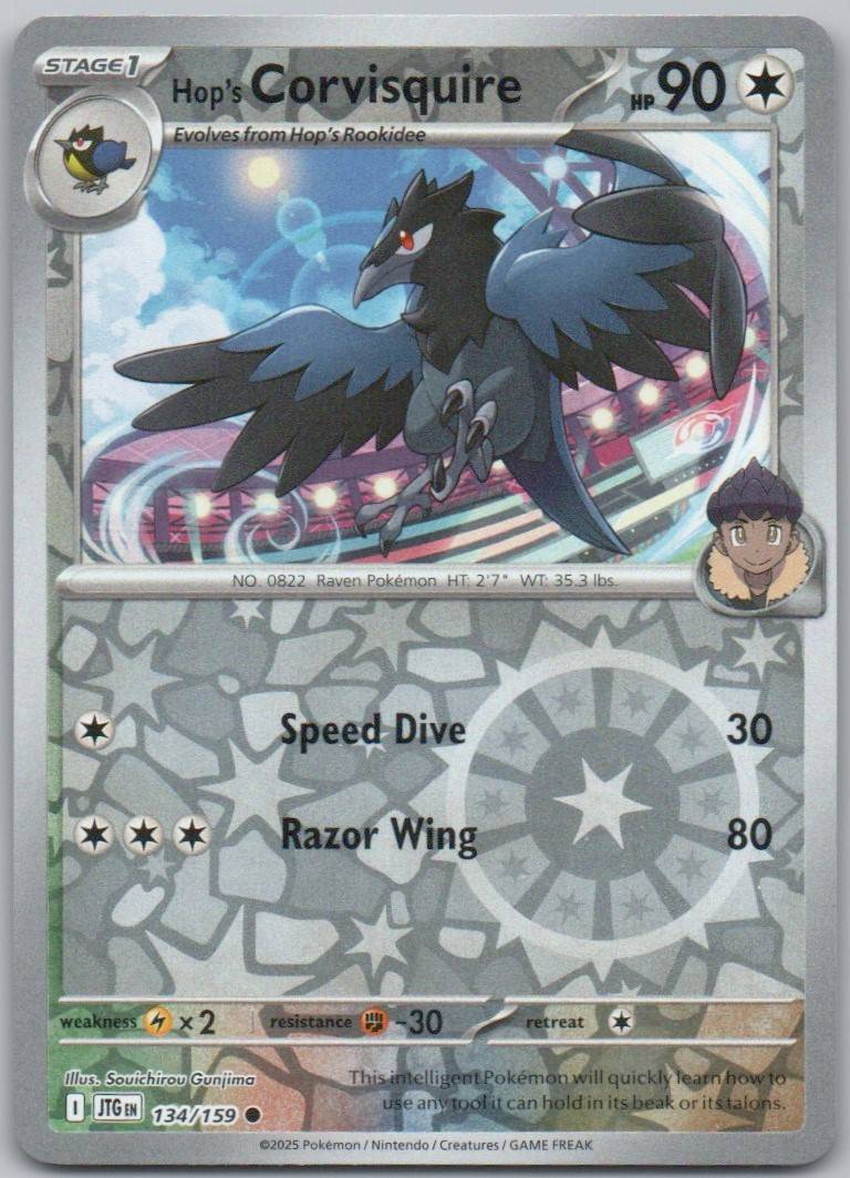 Hop's Corvisquire 134 Reverse Holo Colorless Card - Journey Together