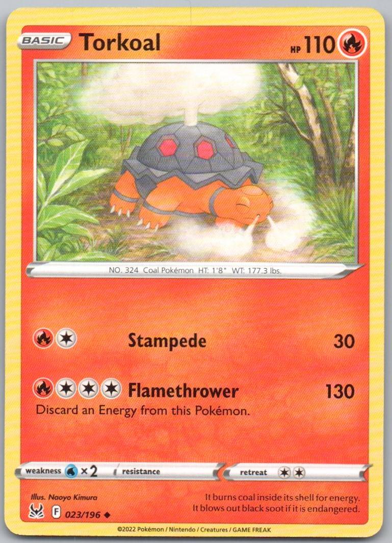 Torkoal 023 Normal Fire Card - Lost Origin
