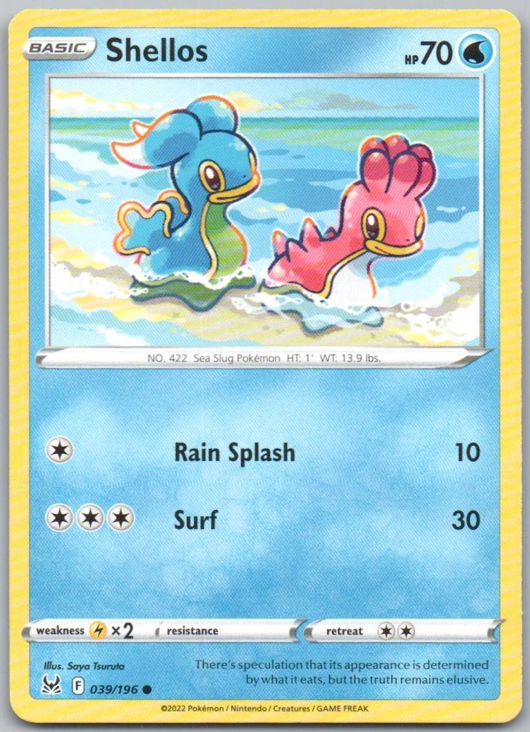 Shellos 039 Normal Water Card - Lost Origin