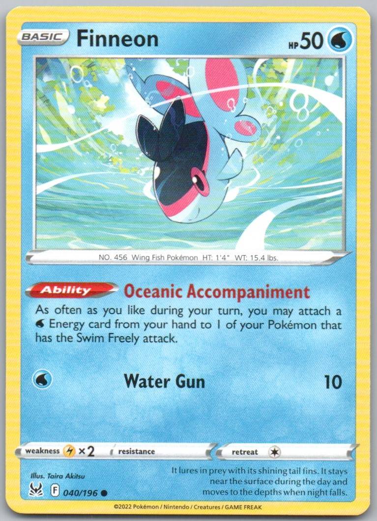 Finneon 040 Normal Water Card - Lost Origin