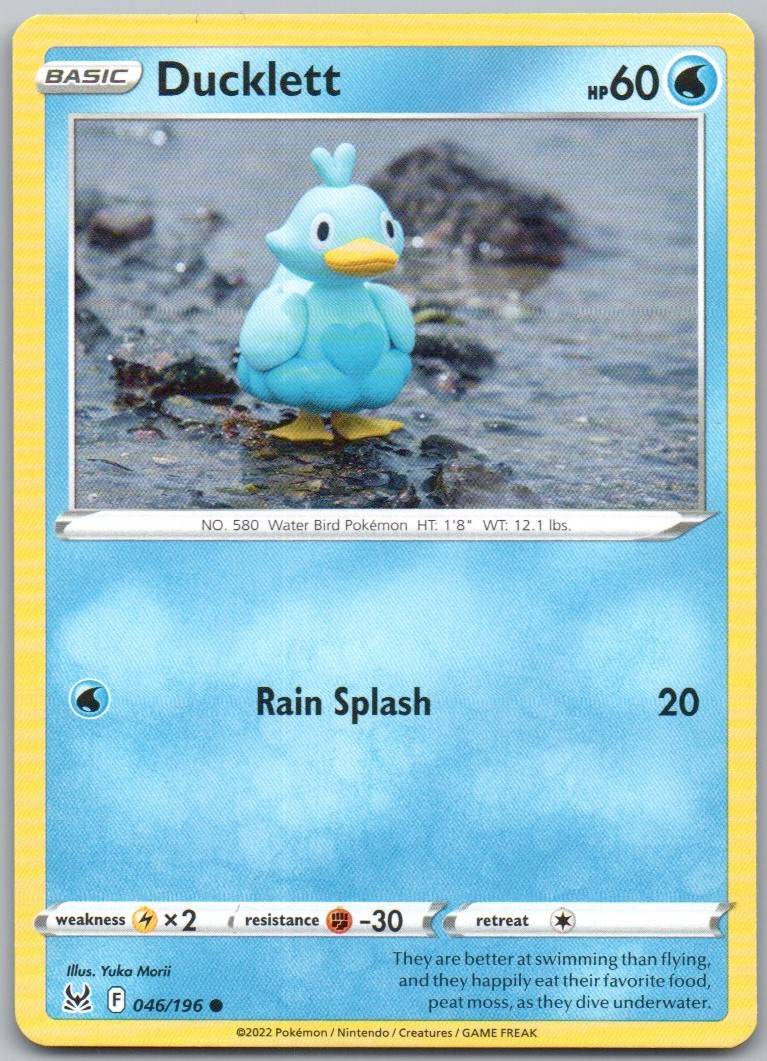 Ducklett 046 Normal Water Card - Lost Origin