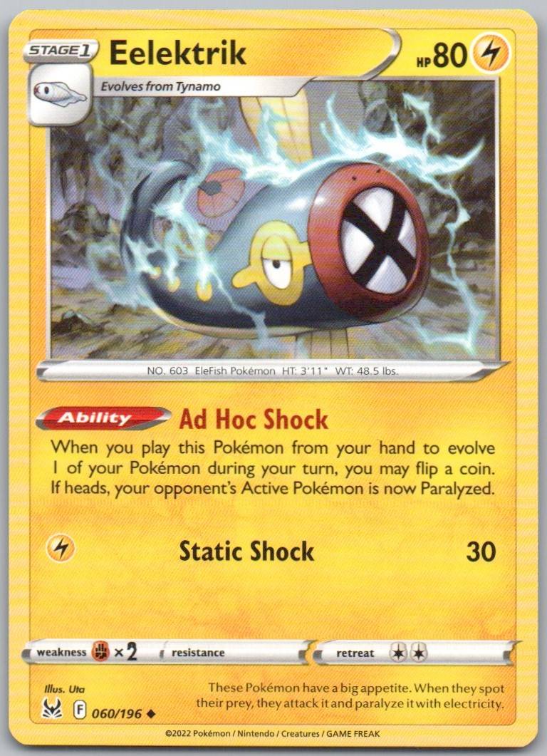 Eelektrik 060 Normal Lightning Card - Lost Origin
