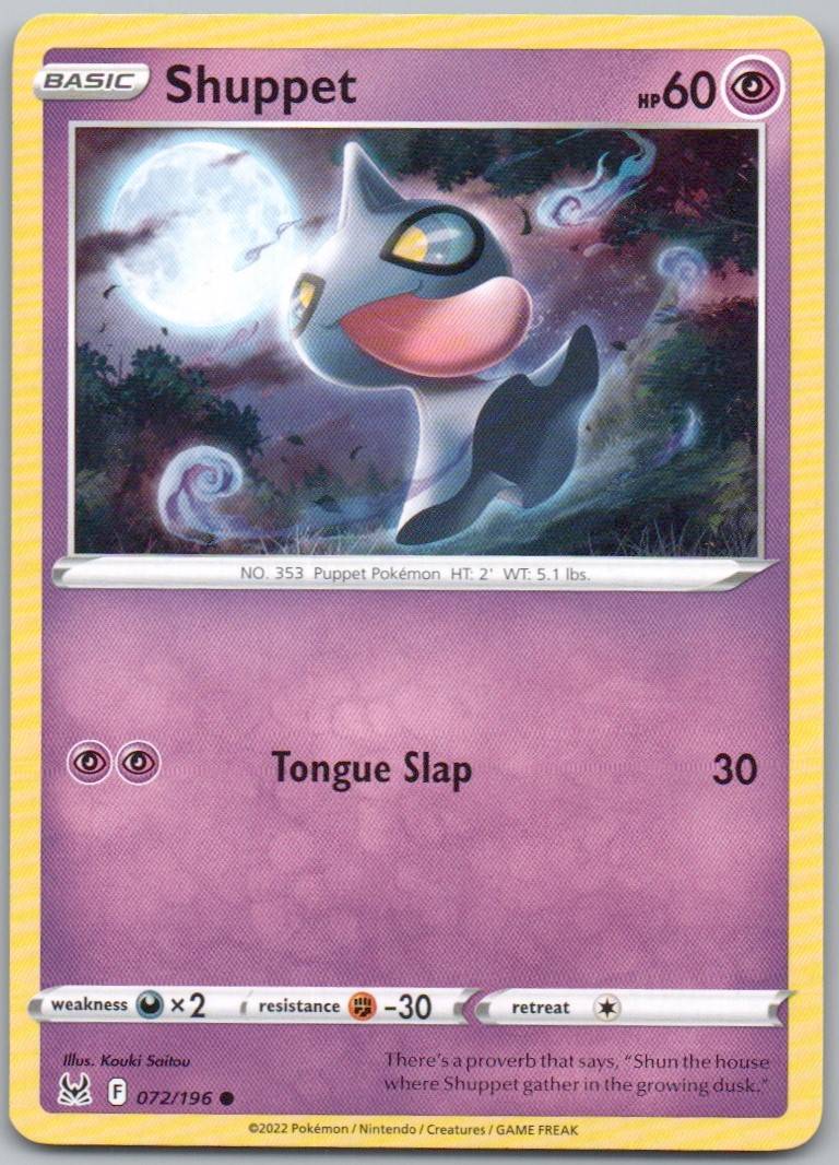 Shuppet 072 Normal Psychic Card - Lost Origin