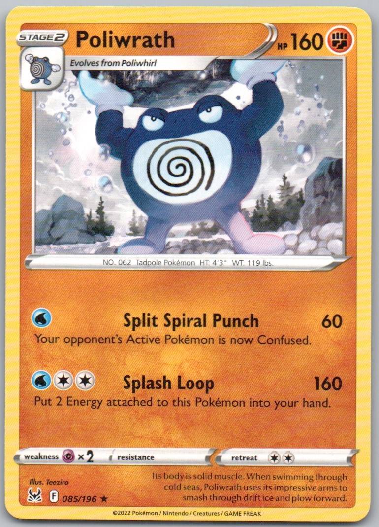 Poliwrath 085 Normal Fighting Card - Lost Origin