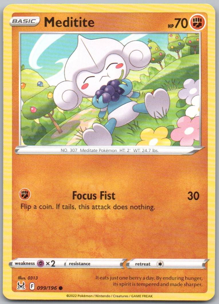 Meditite 099 Normal Fighting Card - Lost Origin