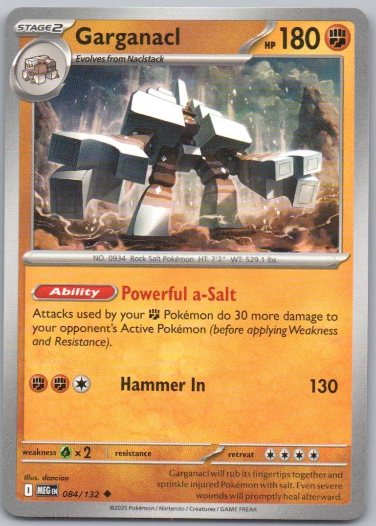 Garganacl 084 Normal Fighting Card - Mega Evolution