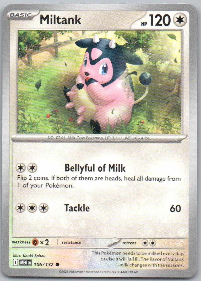 Miltank 106 Normal Colorless Card - Mega Evolution