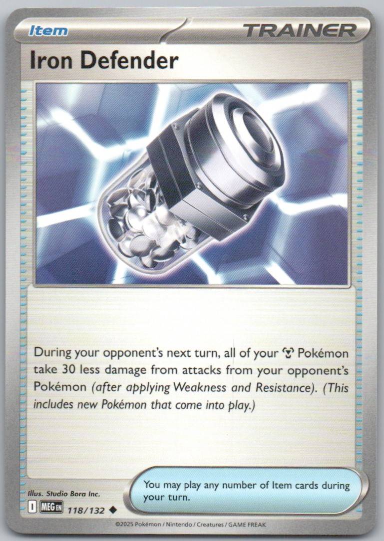 Iron Defender 118 Normal Trainer Card - Mega Evolution
