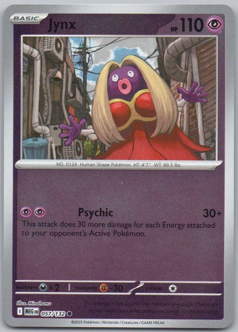 Jynx 057 Reverse Holo Psychic Card - Mega Evolution