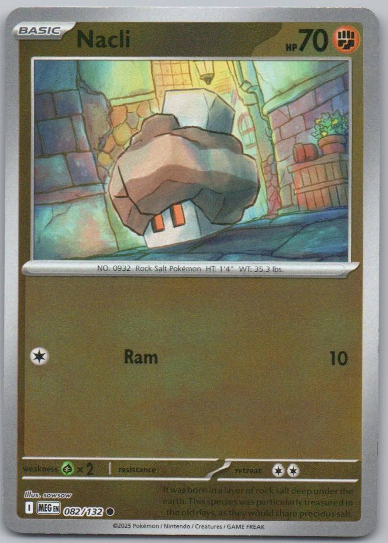 Nacli 082 Reverse Holo Fighting Card - Mega Evolution