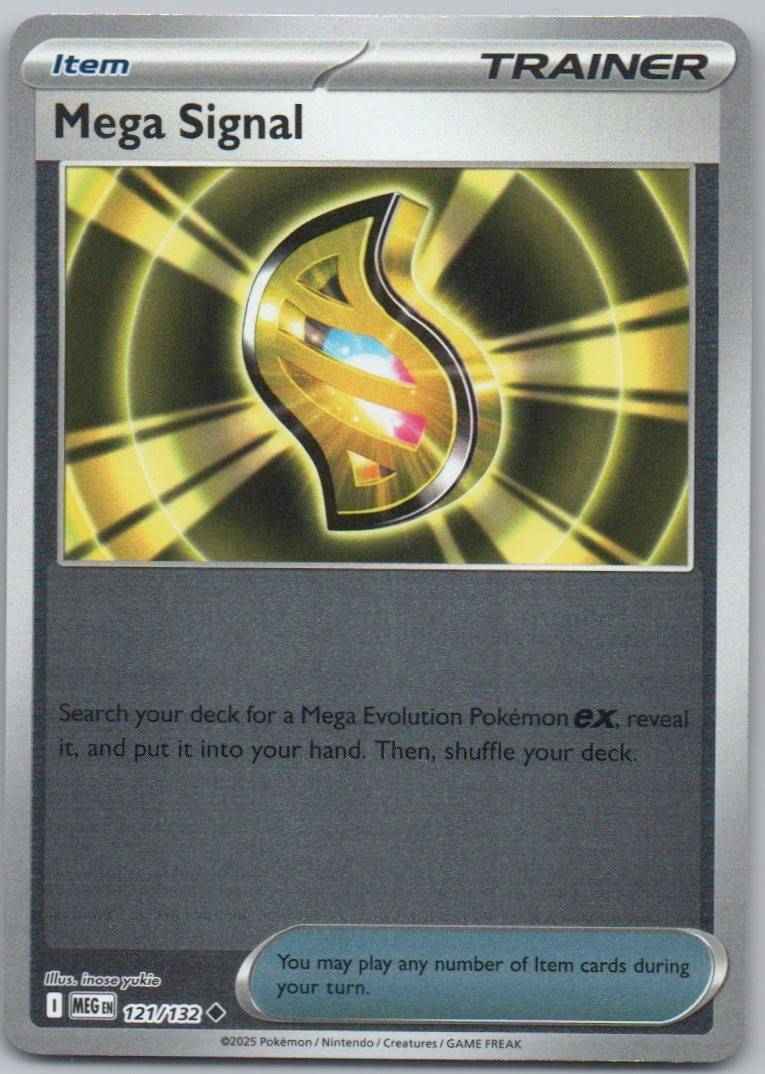 Mega Signal 121 Reverse Holo Trainer Card - Mega Evolution