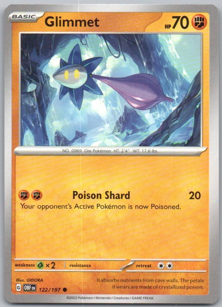 Glimmet 122 Normal Fighting Card - Obsidian Flames