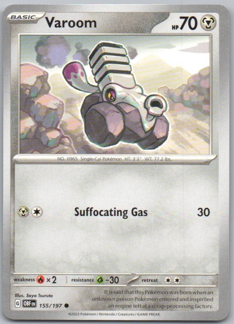 Varoom 155 Normal Steel Card - Obsidian Flames