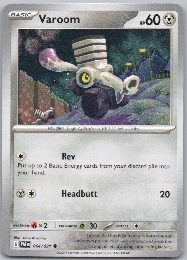 Varoom 064 Normal Steel Card - Paldean Fates