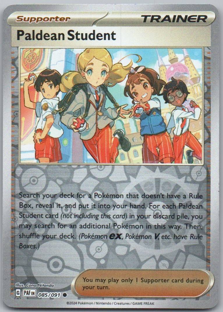 Paldean Student 085 Reverse Holo Trainer Card - Paldean Fates
