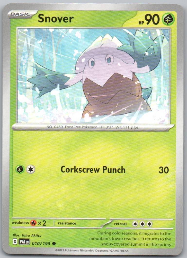 Snover 010 Normal Grass Card - Paldea Evolved