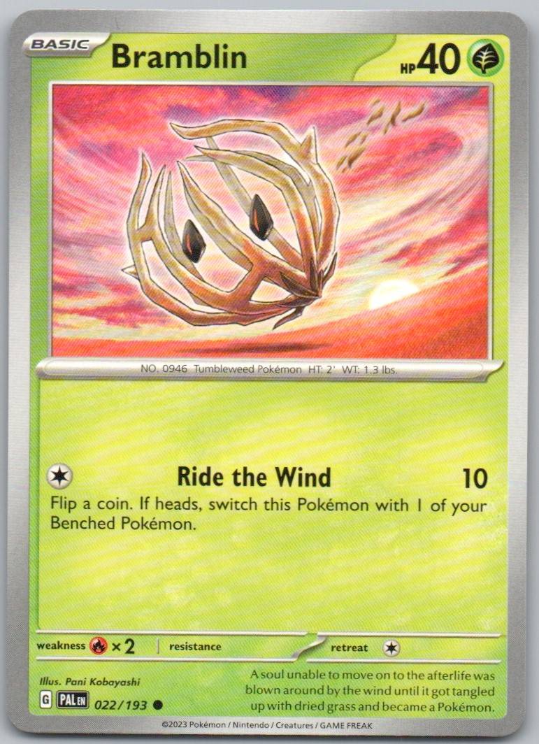 Bramblin 022 Normal Grass Card - Paldea Evolved