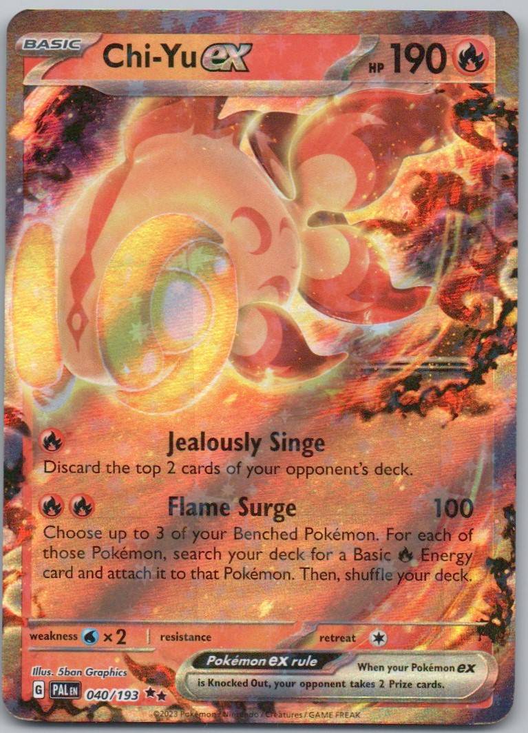 Chi-Yu EX 040 Holo Fire Card - Paldea Evolved