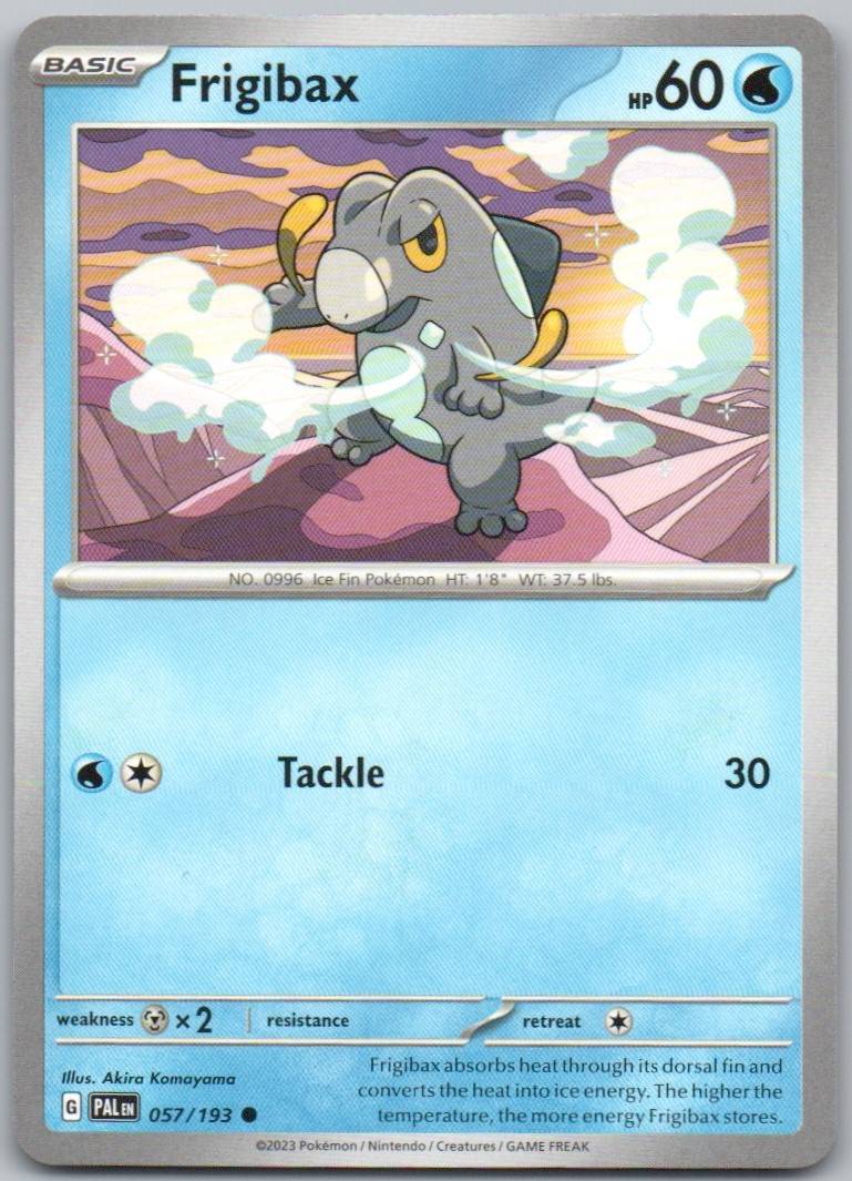 Frigibax 057 Normal Water Card - Paldea Evolved