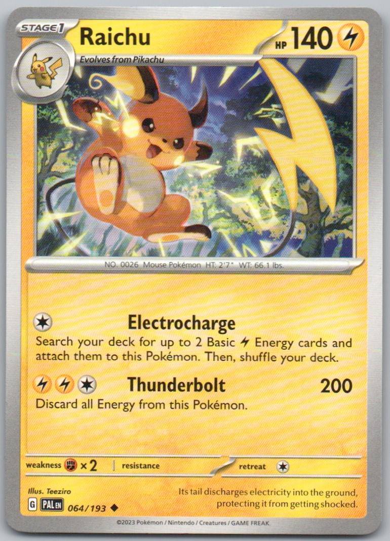 Riachu 064 Normal Lightning Card - Paldea Evolved