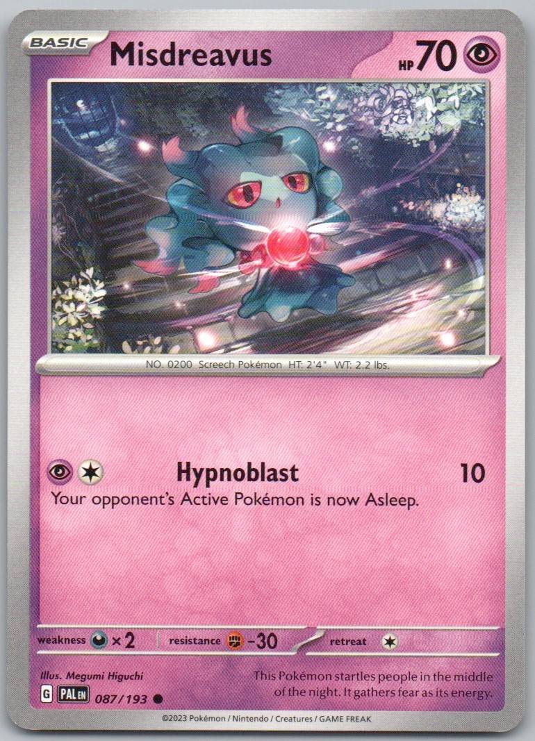 Misdreavus 087 Normal Psychic Card - Paldea Evolved