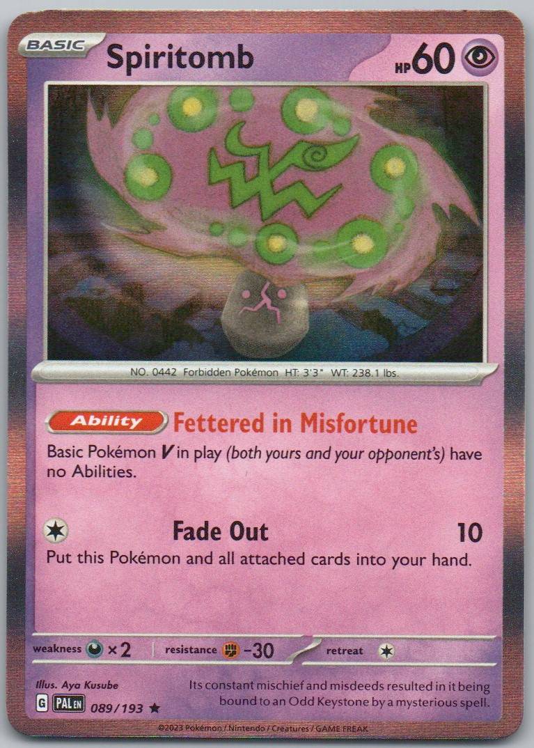Spiritomb 089 Holo Psychic Card - Paldea Evolved