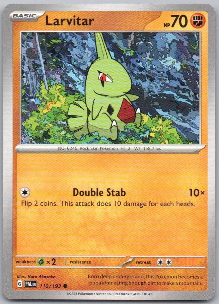 Larvitar 110 Normal Fighting Card - Paldea Evolved