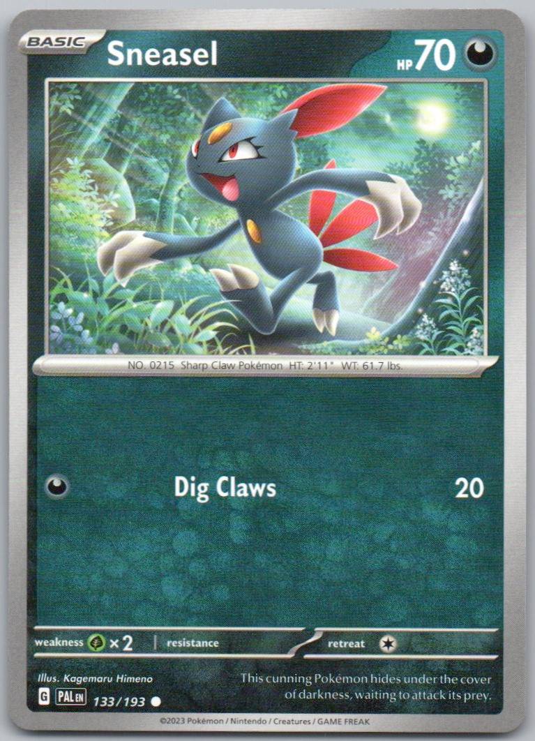 Sneasel 133 Normal Darkness Card - Paldea Evolved