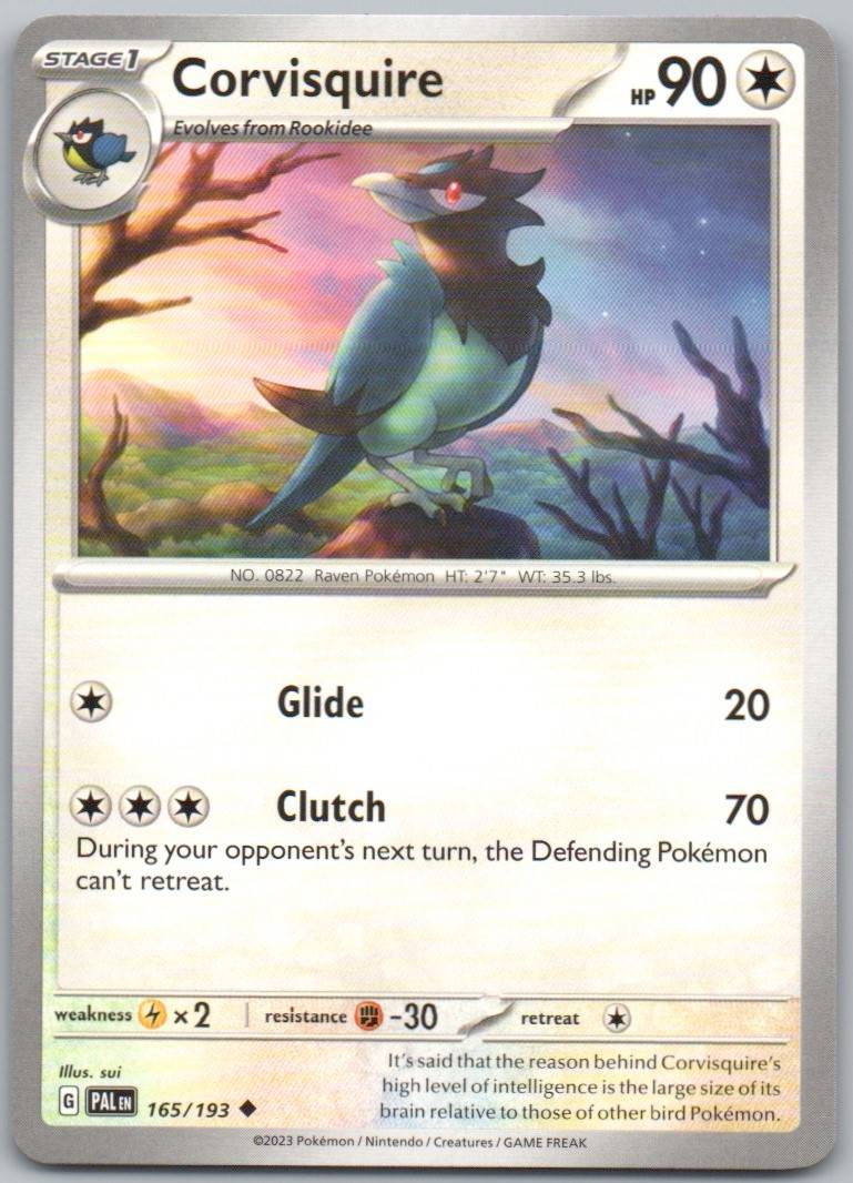 Corvisquire 165 Normal Colorless Card - Paldea Evolved