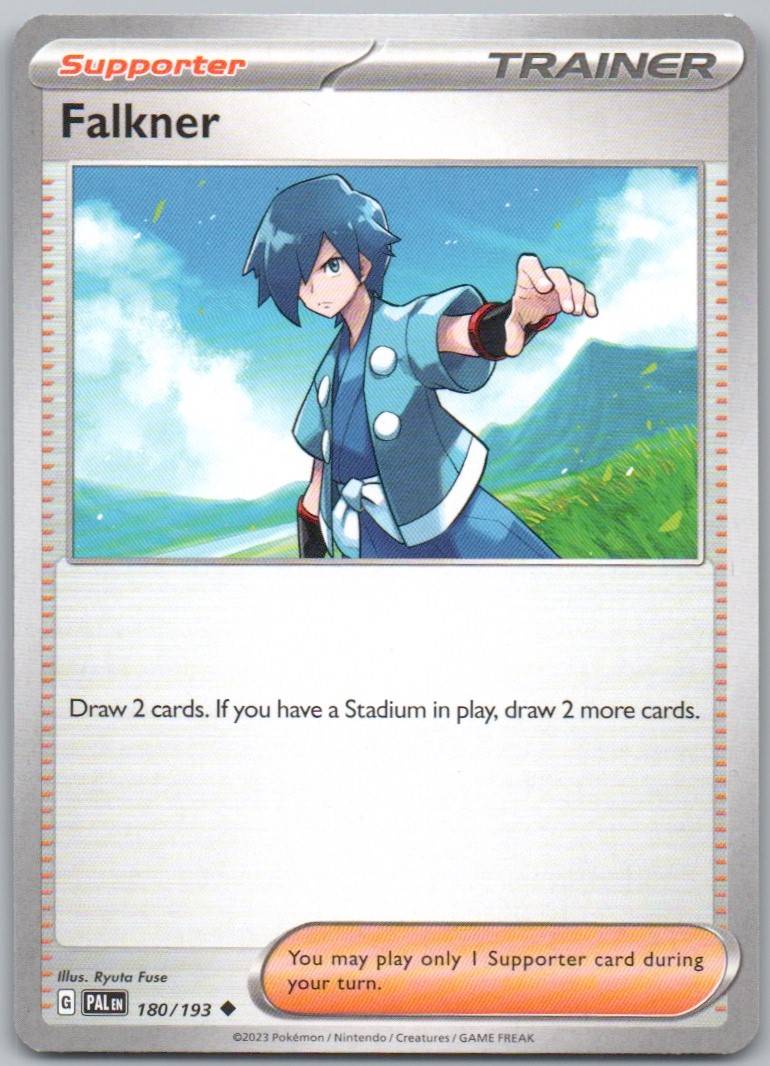 Falkner 180 Normal Trainer Card - Paldea Evolved