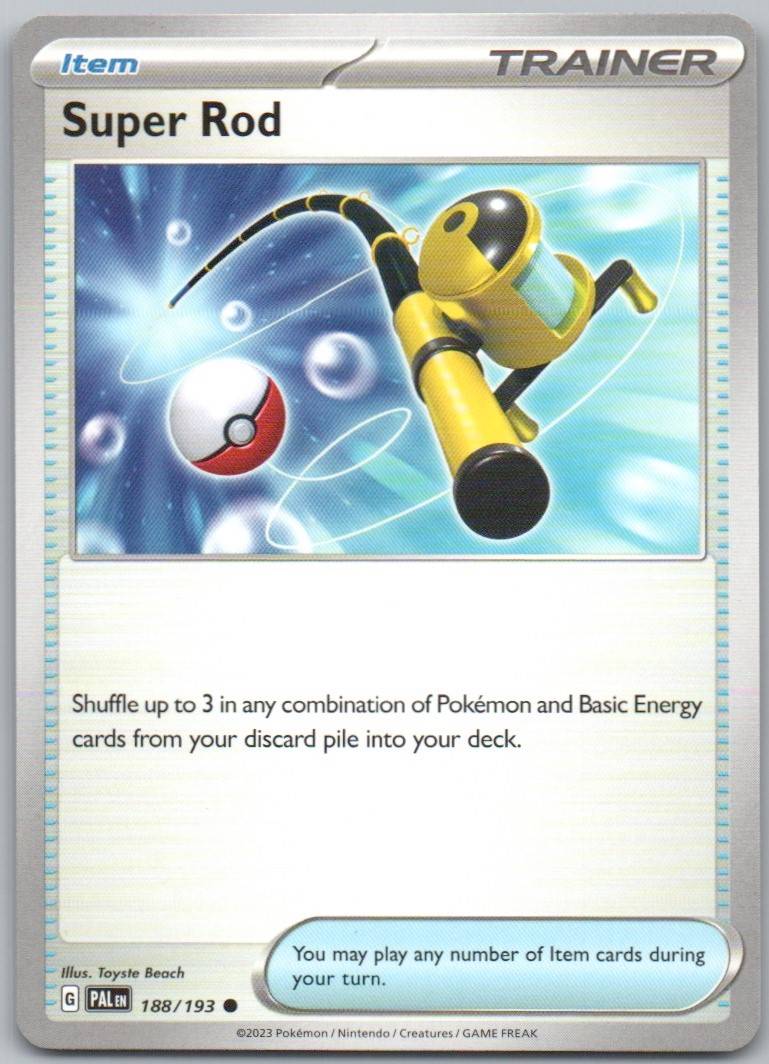 Super Rod 188 Normal Trainer Card - Paldea Evolved